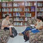 Student working in Library